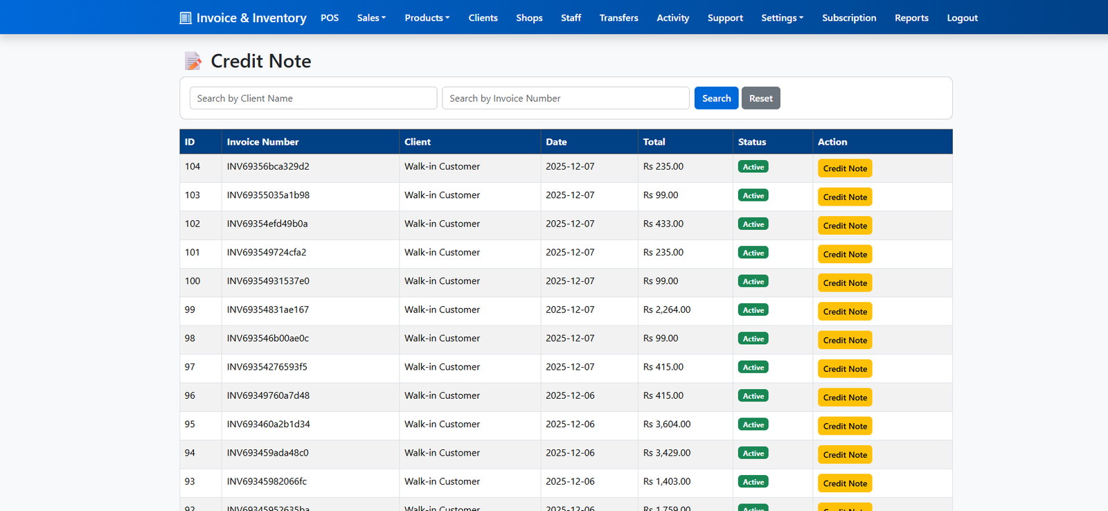 Smartilly POS Screenshot